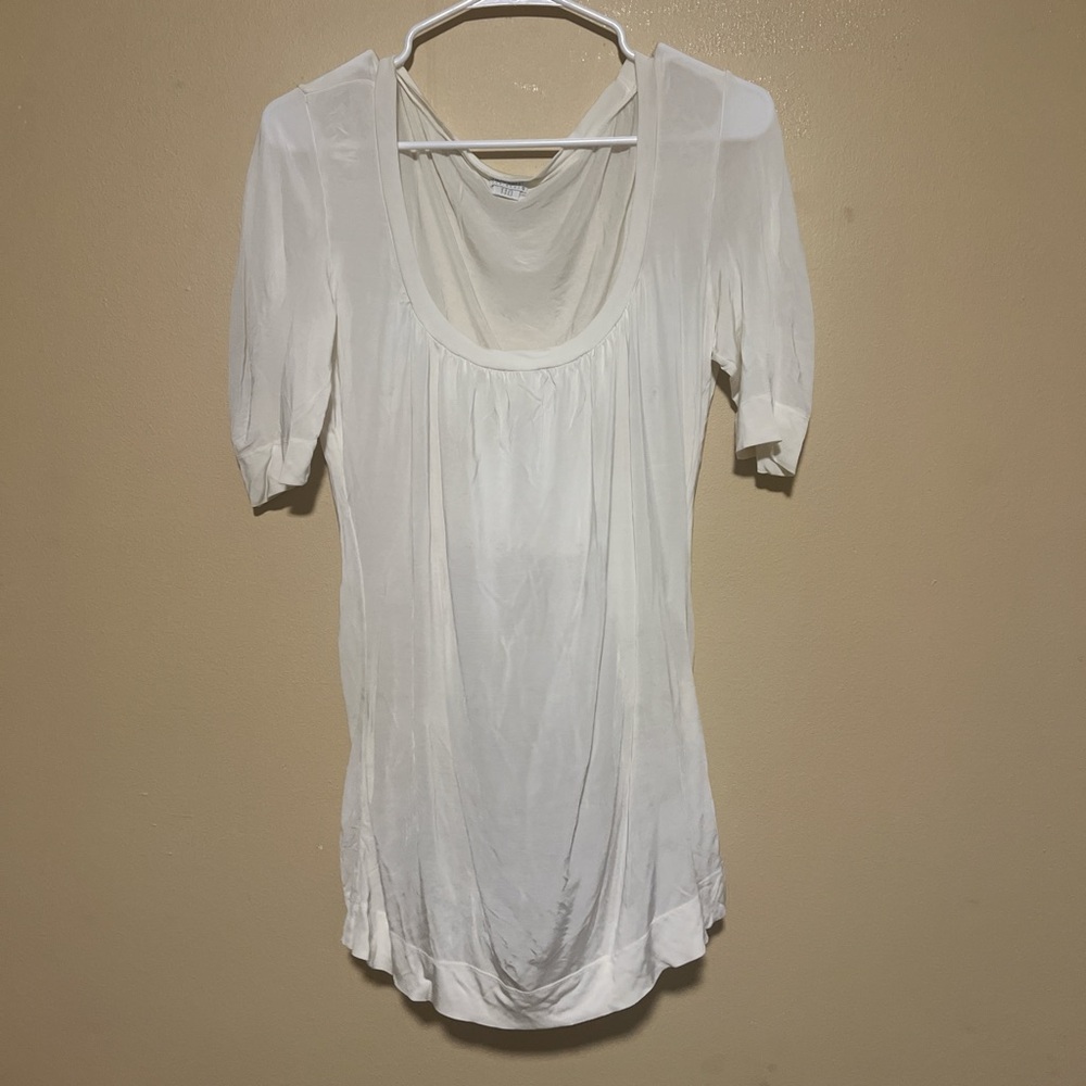 Transit Par Such white short sleeve vintage round neck size 3 Italian/ US large